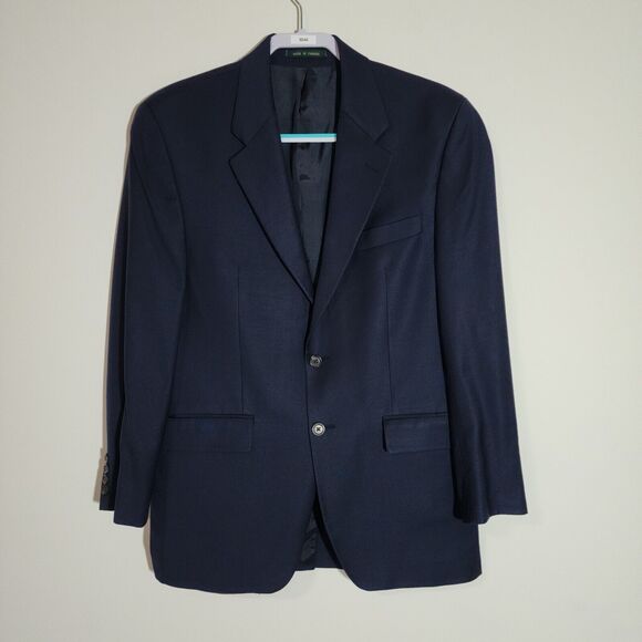 Lauren Ralph Lauren Mens 2-Button Blazer Jacket Navy Blue Notch Lapel Size 40R - Picture 1 of 7